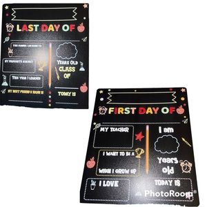 First and last day of school chalkboard